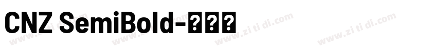 CNZ SemiBold字体转换
